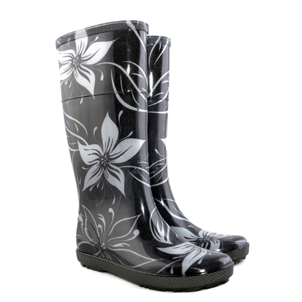 Obrázek Demar Dámské holínky HAWAI LADY EXCLUSIVE 0077 bílý květ