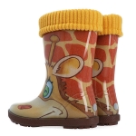 Obrázek z Demar HAWAI LUX PRINT 0048 AK žirafa Dětské holínky zateplené 