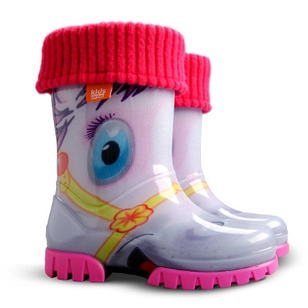 Obrázek DEMAR Twister Lux Print 0039 HA pony Dětské zateplené holínky