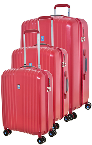 Obrázek z Cestovní kufry set 3ks Dielle S,M,L 120-02 červená 200 L 
