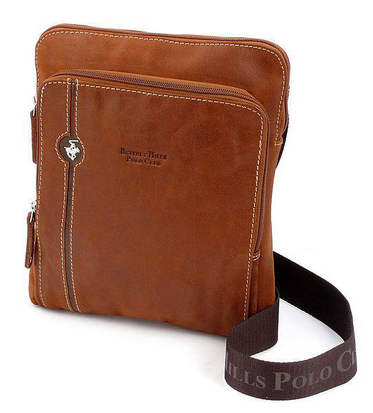 Taška crossbody kožená BHPC Explore L BH 381 75 tabáková