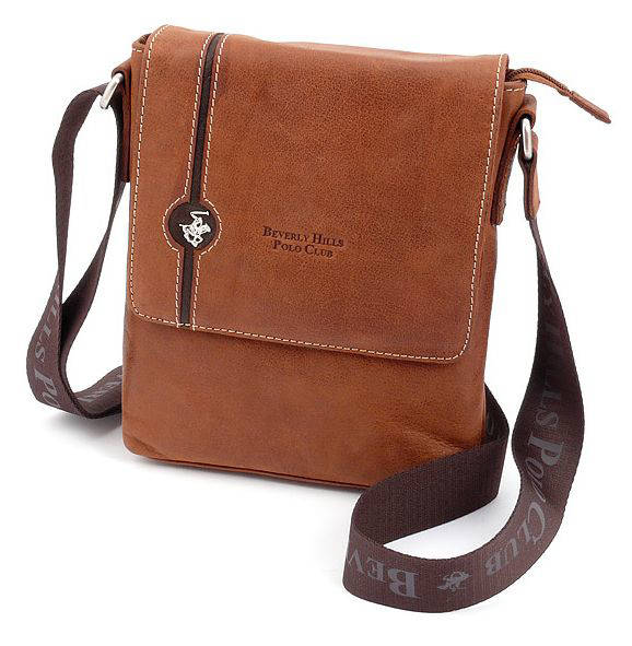 Taška crossbody kožená BHPC Explore M BH 383 75 tabáková