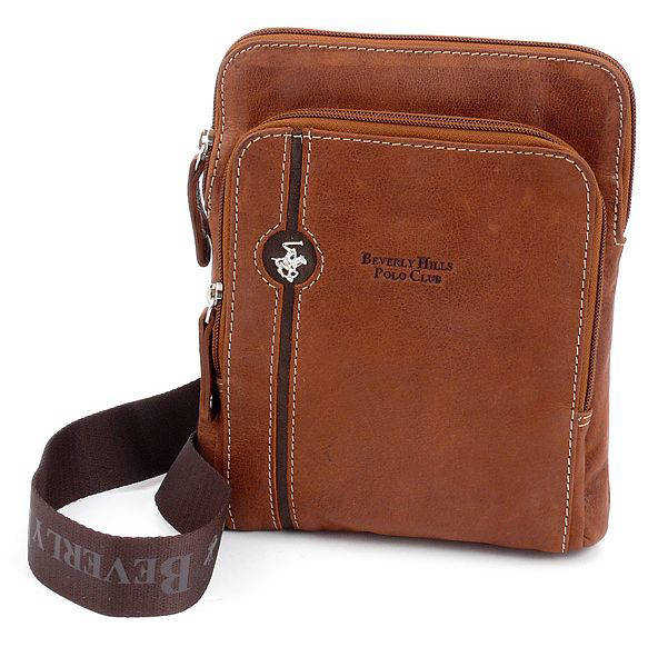 Taška crossbody kožená BHPC Explore S BH 380 75 tabáková