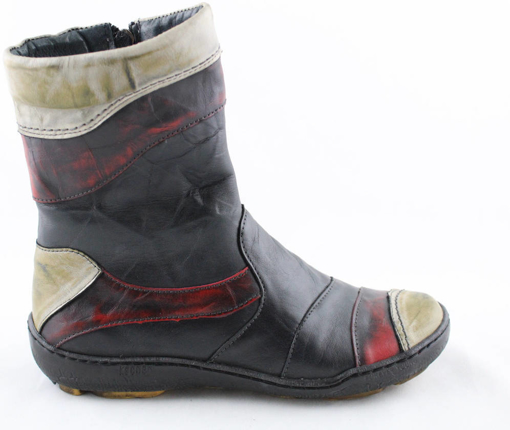 Obrázek z Kacper 4-3867 Dámské zimní kotníkové boty černo / červené 