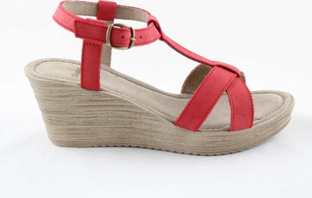 Obrázek z Bata W2693e54 Dámské sandály na klínku červené 