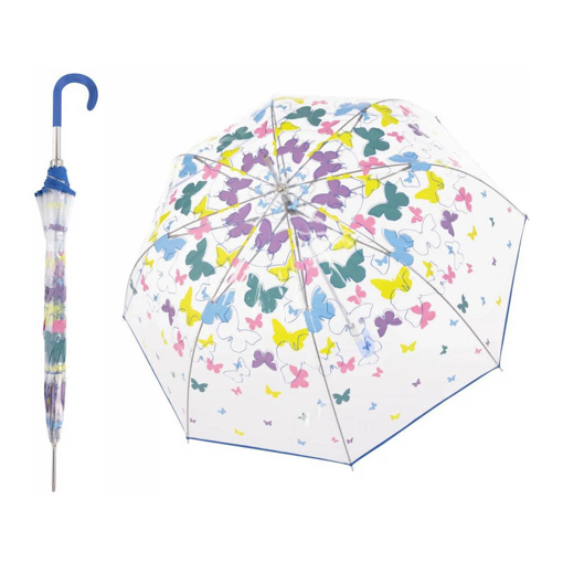 Obrázek z Doppler Lang Fiber AC Transparent Spring Dámský průhledný holový deštník 