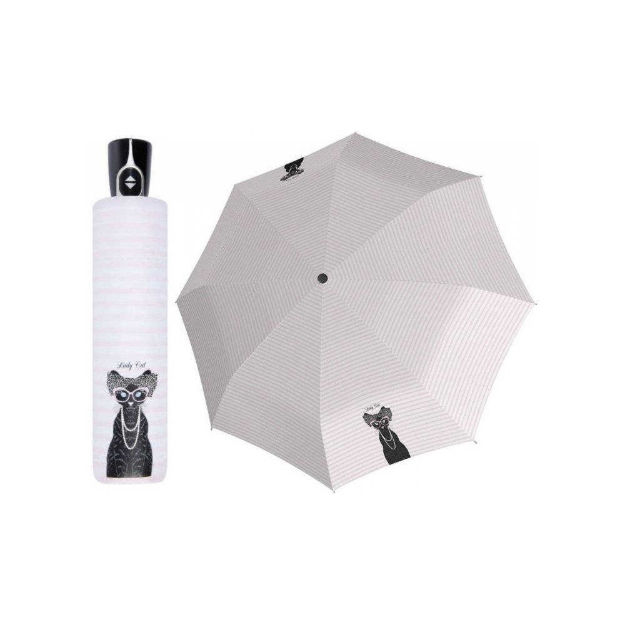 Obrázek z Doppler Magic Fiber LADY CATS Dámský skládací plně automatický deštník 