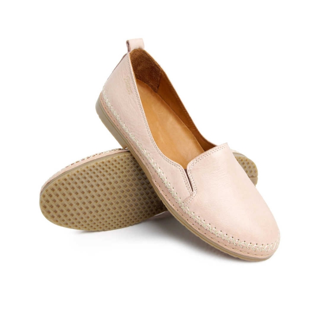 Obrázek z Batz EMMA Nude Dámské kožené mokasíny 