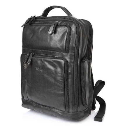 Obrázek Batoh kožený BHPC Explore BH-385-01 černá 18 L