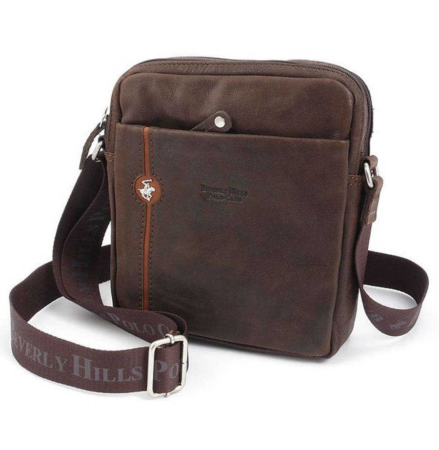 Taška crossbody kožená BHPC Explore M BH 383 25 hnědá