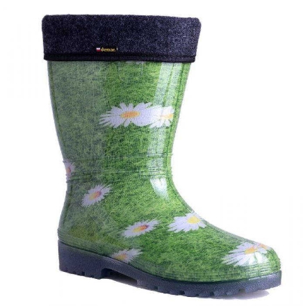 Obrázek Demar Dámské zateplené holinky RAINNY LUX PRINT 0546 A kytka