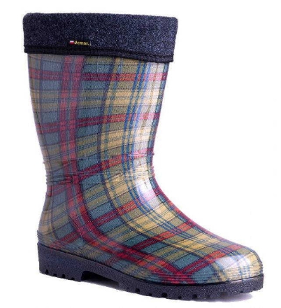 Obrázek Demar Dámské zateplené holinky RAINNY LUX PRINT 0546 B kostka