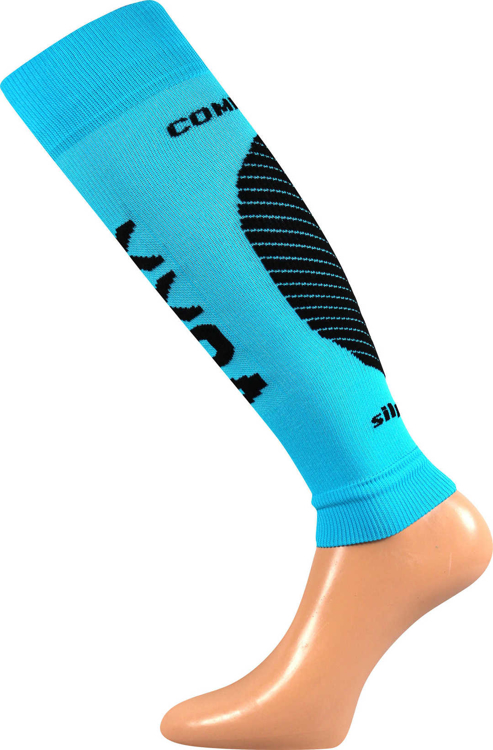 Obrázek z VOXX Návleky na lýtko kompresní PROTECT s ionty stříbra NEON TYRKYSOVÉ 