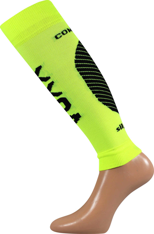 Obrázek z VOXX Návleky na lýtko kompresní PROTECT s ionty stříbra NEON ŽLUTÉ 