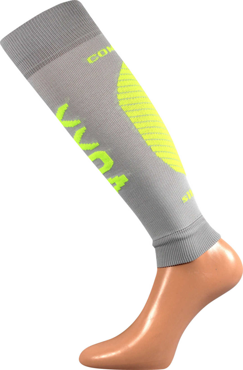 Obrázek z VOXX Návleky na lýtko kompresní PROTECT s ionty stříbra SVĚTLE ŠEDÉ 