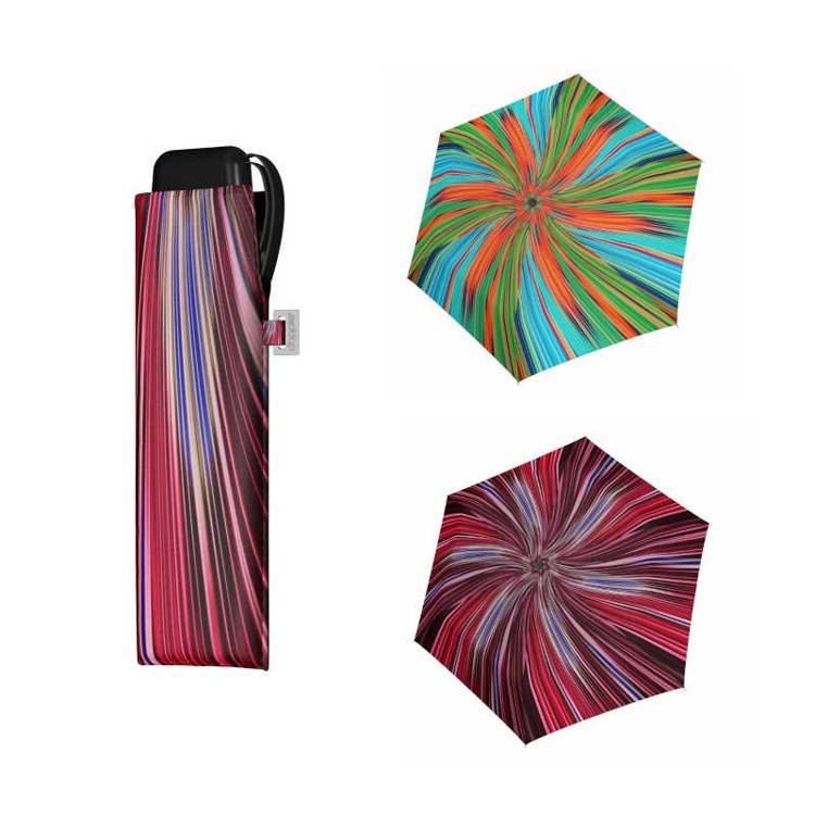 Obrázek z Doppler Mini Slim Carbonsteel FANTASY Dámský plochý skládací deštník 