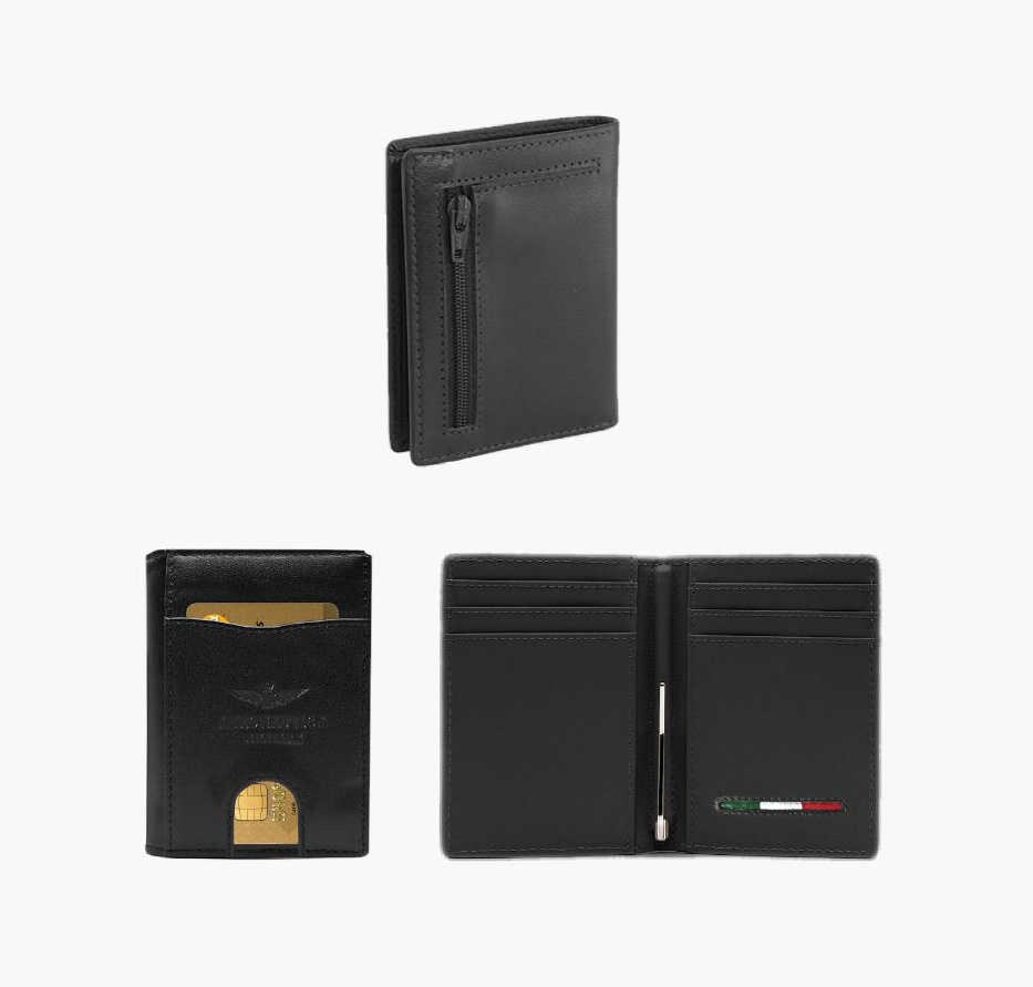 Peněženka Aeronautica Militare Target clip AM 174 01 černá