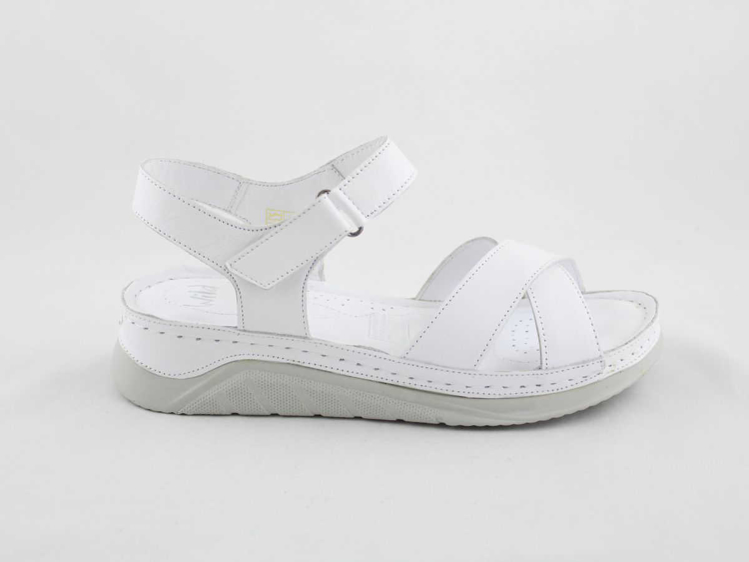Obrázek z Wild 022056100A White Dámské celokožené sandály 