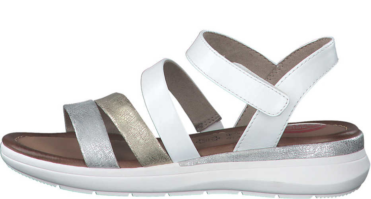 Obrázek z Jana 8-28206-28 100 Dámské sandály na klínku bílé 