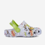 Obrázek z Coqui LITTLE FROG 8701 Dětské sandály Khaki grey/Party green Hero + Amulet 