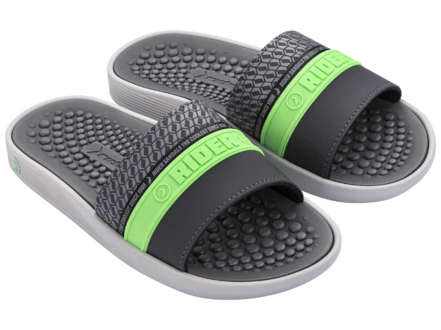 Obrázek z Rider Pump Slide 11690-20996 Pánské pantofle šedo / zelené 
