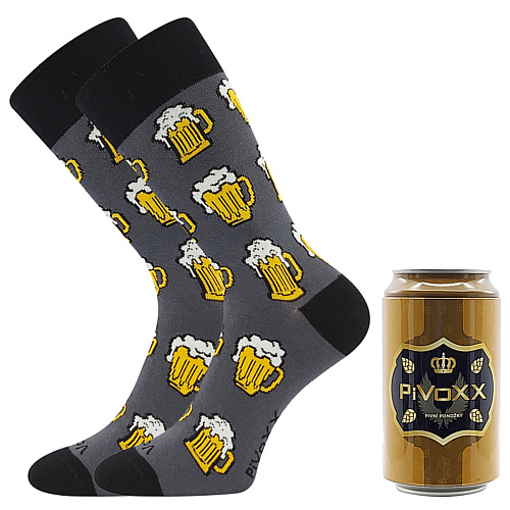 Obrázek z VOXX ponožky PiVoXX + plechovka pivo 1 pár 