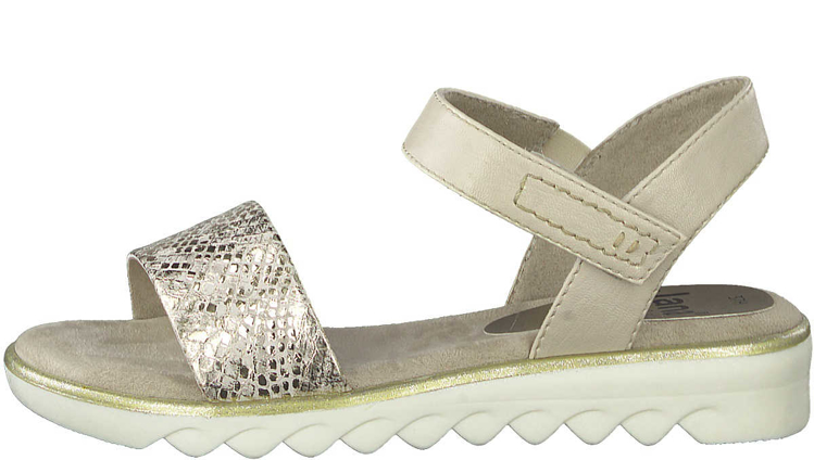 Obrázek z Jana 8-28662-28 949 Dámské sandály na klínku béžové 