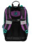 Obrázek z Bagmaster ALFA 9 B školní batoh - tyrkysové ornamenty zelená 23 l 