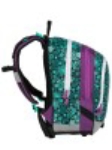 Obrázek z Bagmaster ALFA 9 B školní batoh - tyrkysové ornamenty zelená 23 l 