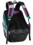 Obrázek z Bagmaster ALFA 9 B školní batoh - tyrkysové ornamenty zelená 23 l 