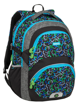 Obrázek Školní dvoukomorový batoh THEORY 9 E - zeleno modrý modrá 29 l