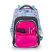 Obrázek z Bagmaster LUMI 21 C Velký SET Školní batoh Gray / Blue / Pink 18 L 