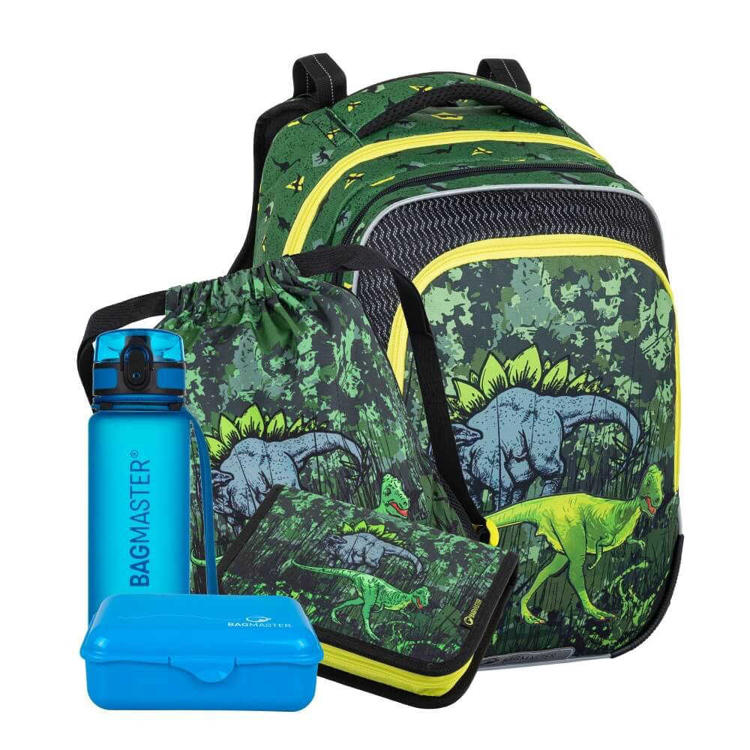 Obrázek z Bagmaster BETA 22 D Velký SET Školní batoh zelený 23 L 