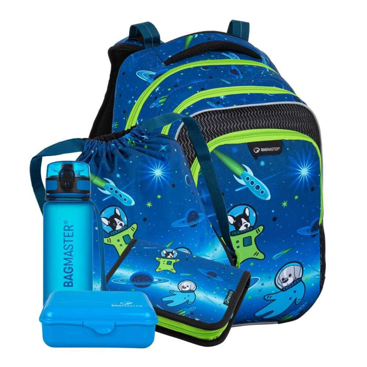 Obrázek z Bagmaster LUMI 22 D Velký SET Školní batoh modrý 23 L 