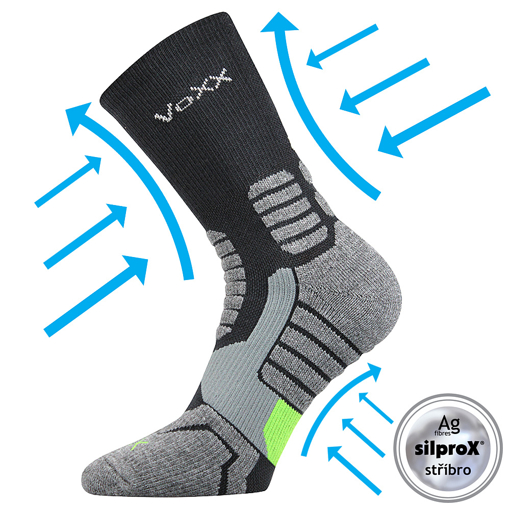 Obrázek z VOXX kompresní ponožky Ronin tm.šedá 1 pár 