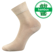 Obrázek z LONKA Ponožky středně vysoké bambusové DEMI tenké BÉŽOVÉ (3 páry) 