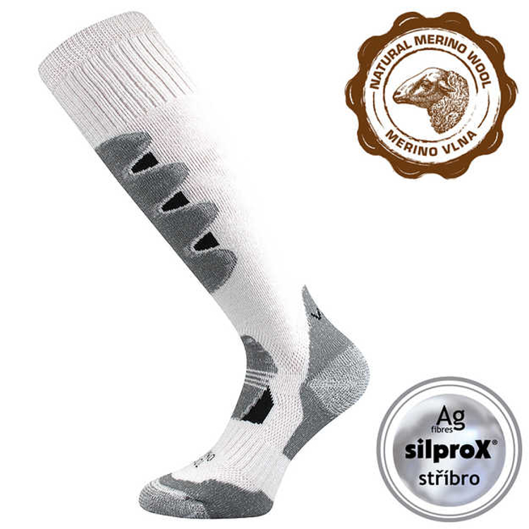 Obrázek z VOXX Podkolenky zimní thermo STABIL z merino se stříbrem BÍLÉ 