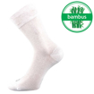Obrázek z LONKA Ponožky klasické bambusové DELI tenké BÍLÉ (3 páry) 