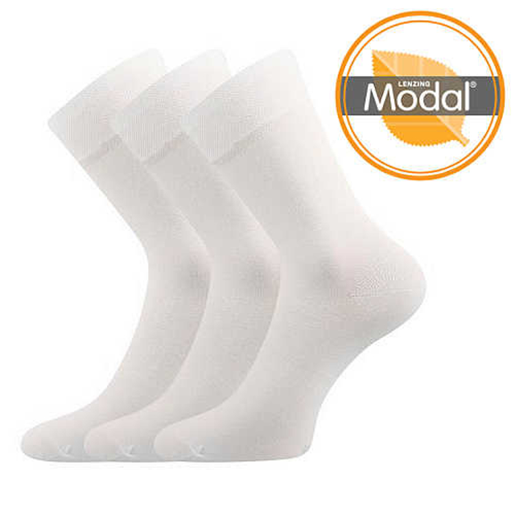 Obrázek z LONKA Ponožky jednobarevné DYPAK z modalu BÍLÉ (3 páry) 