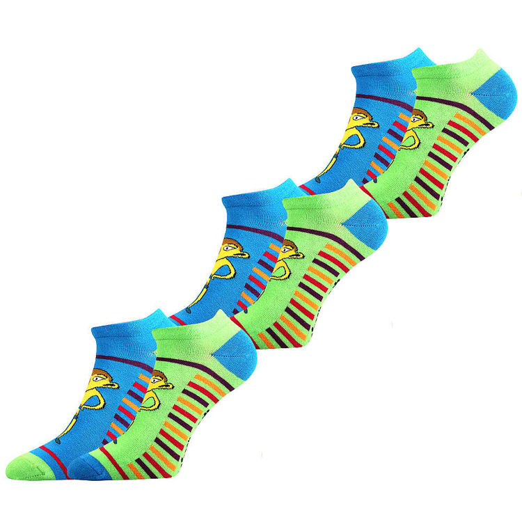 Obrázek z BOMA Ponožky dětské nízké LICHOŽROUTI S s obrázkem RAMSESE (3 páry) 