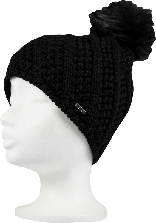 Obrázek z VOXX Čepice dámská pletená ENCORE s bambulí ČERNÁ 