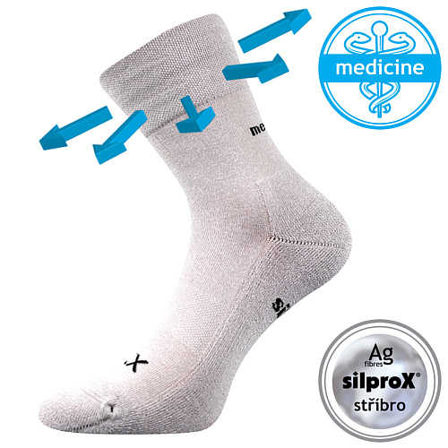 VOXX® ponožky Enigma Medicine světle šedá 1 pár