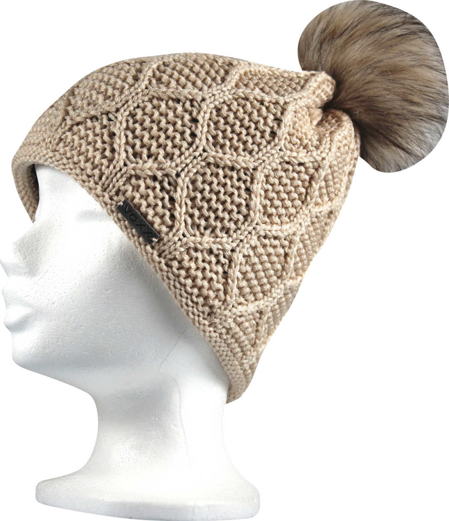 Obrázek z VOXX Čepice dámská pletená KANGOO s bambulí BÉŽOVÁ 