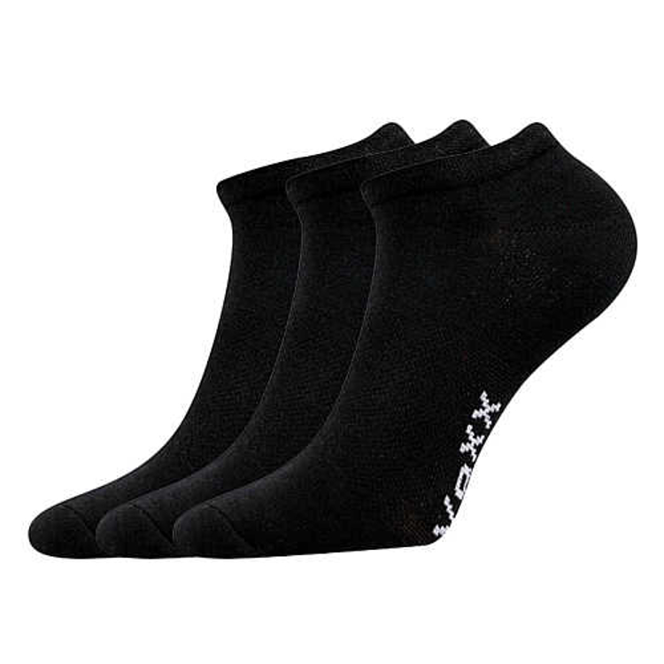 Obrázek z VOXX Ponožky krátké slabé REX 00 bavlněné ČERNÉ (3 páry) 