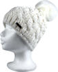 Obrázek z VOXX Čepice dámská pletená ASTRA s flitry a bambulí BÍLÁ 