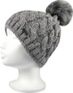 Obrázek z VOXX Čepice dámská pletená ASTRA s flitry a bambulí ŠEDÁ 