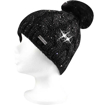 Obrázek z VOXX Čepice dámská pletená ASTRA s flitry a bambulí ČERNÁ 