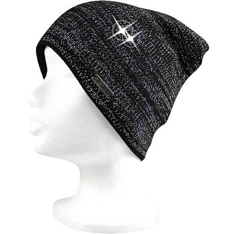 Obrázek z VOXX Čepice dámská pletená CASCADA s lurexem ČERNÁ 