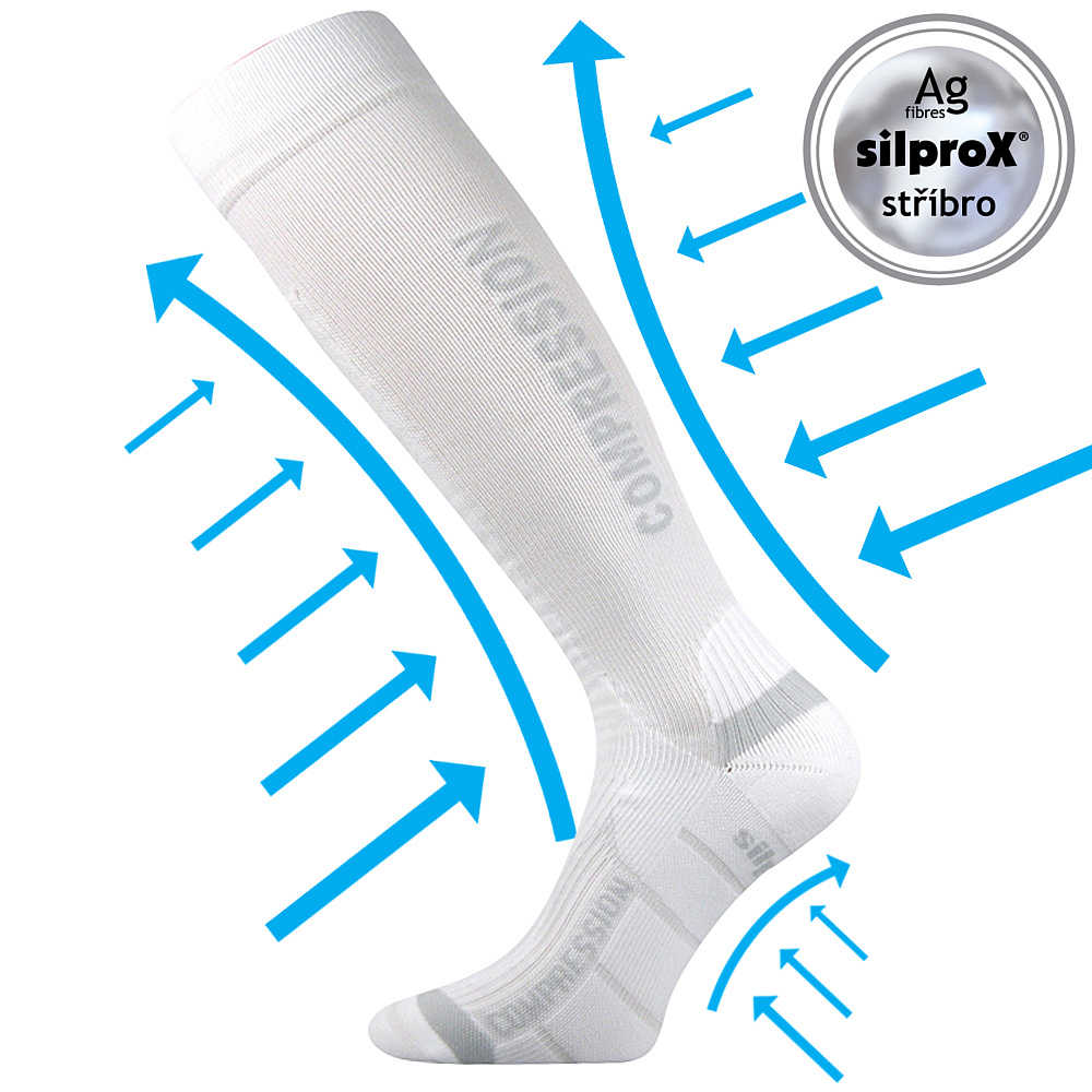 VOXX® podkolenky Signal bílo bílá 1 pár