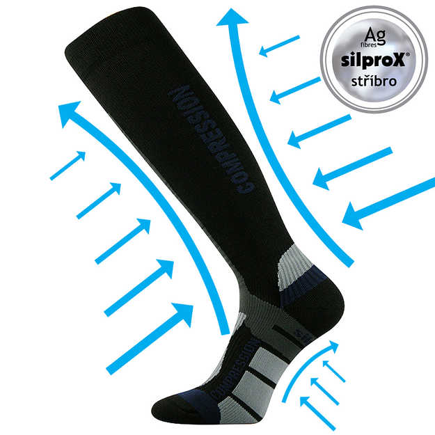 VOXX® podkolenky Signal černo modrá 1 pár